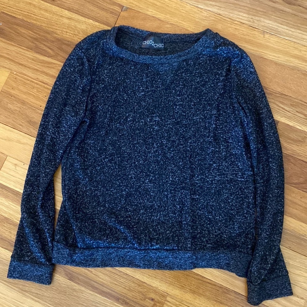 Chic2Chic Girl’s Gray Long Sleeve Shirt Size L